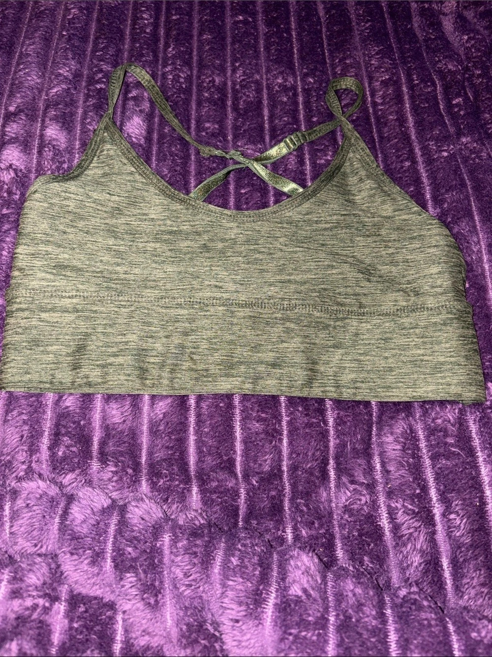 Forever 21 Grey Strappy Tank Top Size Medium